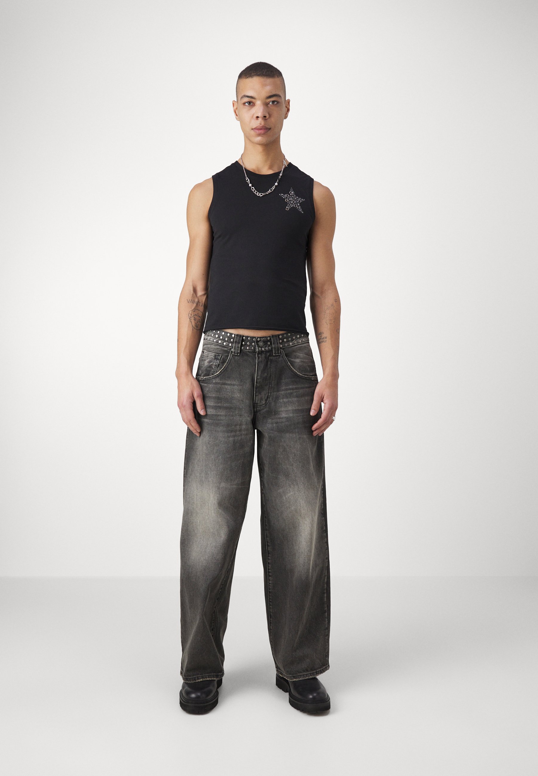 Jaded London HARDWARE STAR VEST - Top - black - Zalando.co.uk