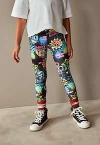 Next ANIMAL PRINT - Leggings - black graffiti character
