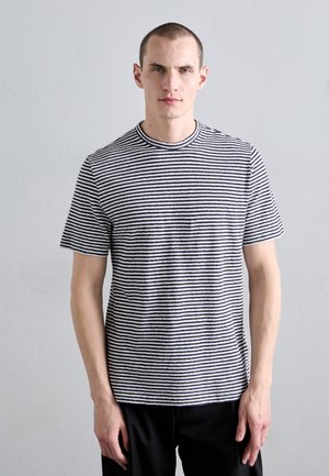TEE MINI STRIPE - T-shirt imprimé - navy/white