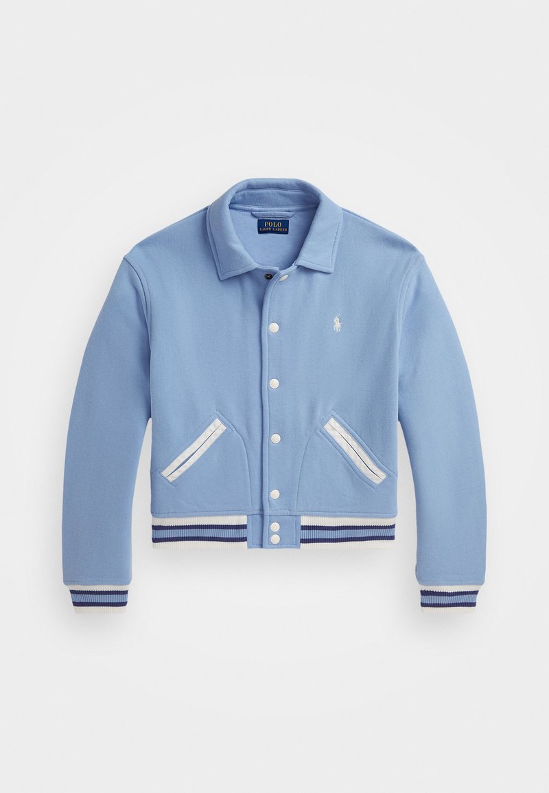 Polo Ralph Lauren - LOGO FLEECE STADIUM JACKET - Blouson Bomber - chambray blue/deckwash white, Agrandir