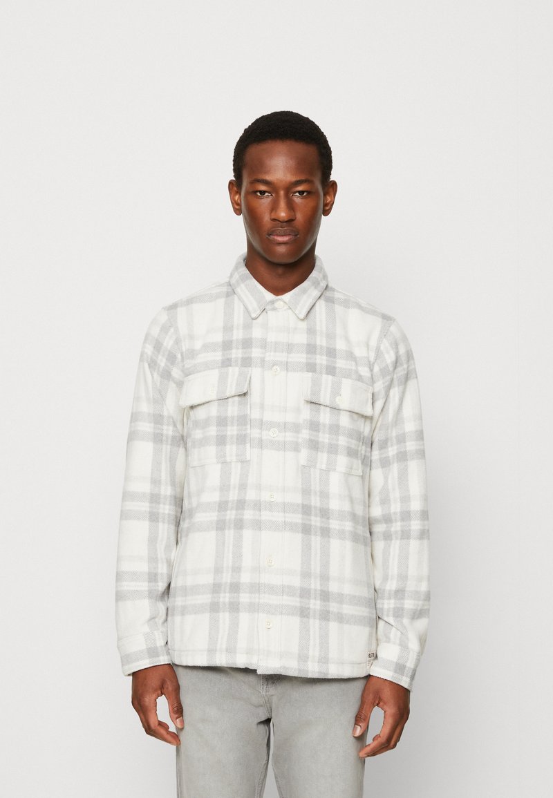 Hollister Co. COZY BRUSHED OVERSHIRT - Summer jacket - white/beige ...