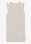 DOUBLE LAYER FINE RIB SLEEVELESS TOP - Top - camel