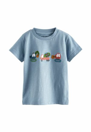 Next APPLIQUÉ TRANSPORT SHORT SLEEVE - REGULAR FIT - Marškinėliai su spaudiniu - blue green