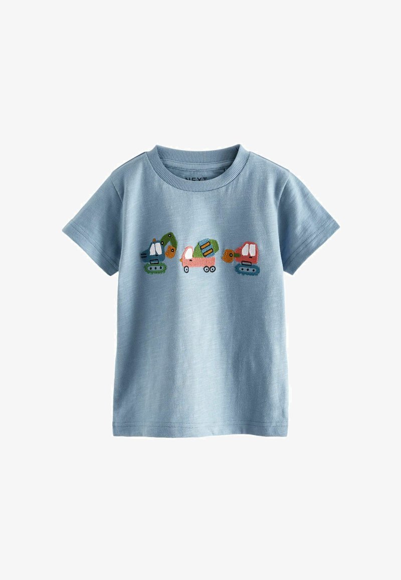Next APPLIQUÉ TRANSPORT SHORT SLEEVE - REGULAR FIT - Printtipaita - blue green