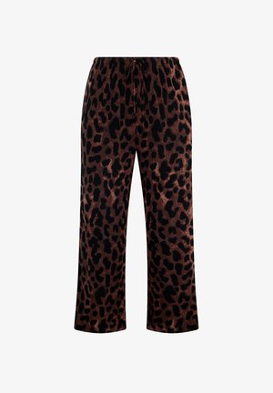 Yours Clothing, PLUS SIZE WIDE LEG TROUSERS - Pantalon classique - dark brown