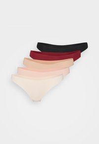 5 PACK - String - bordeaux/black/beige