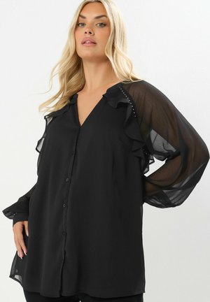 RUFFLE STUD TRIM  - Bluse - black