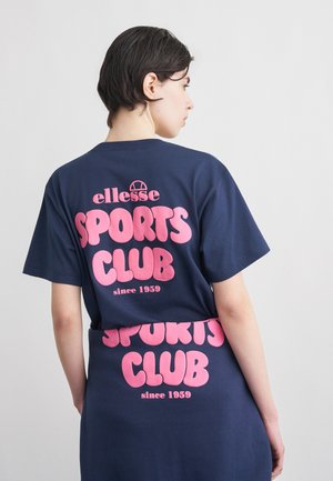 TORCETTI TEE - T-shirt imprimé - navy/pink