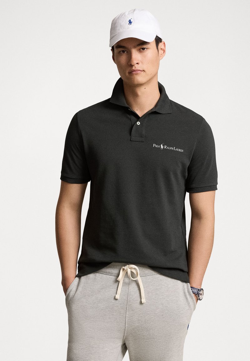 Polo Ralph Lauren CLASSIC FIT LOGO MESH POLO SHIRT - Πόλο - faded black