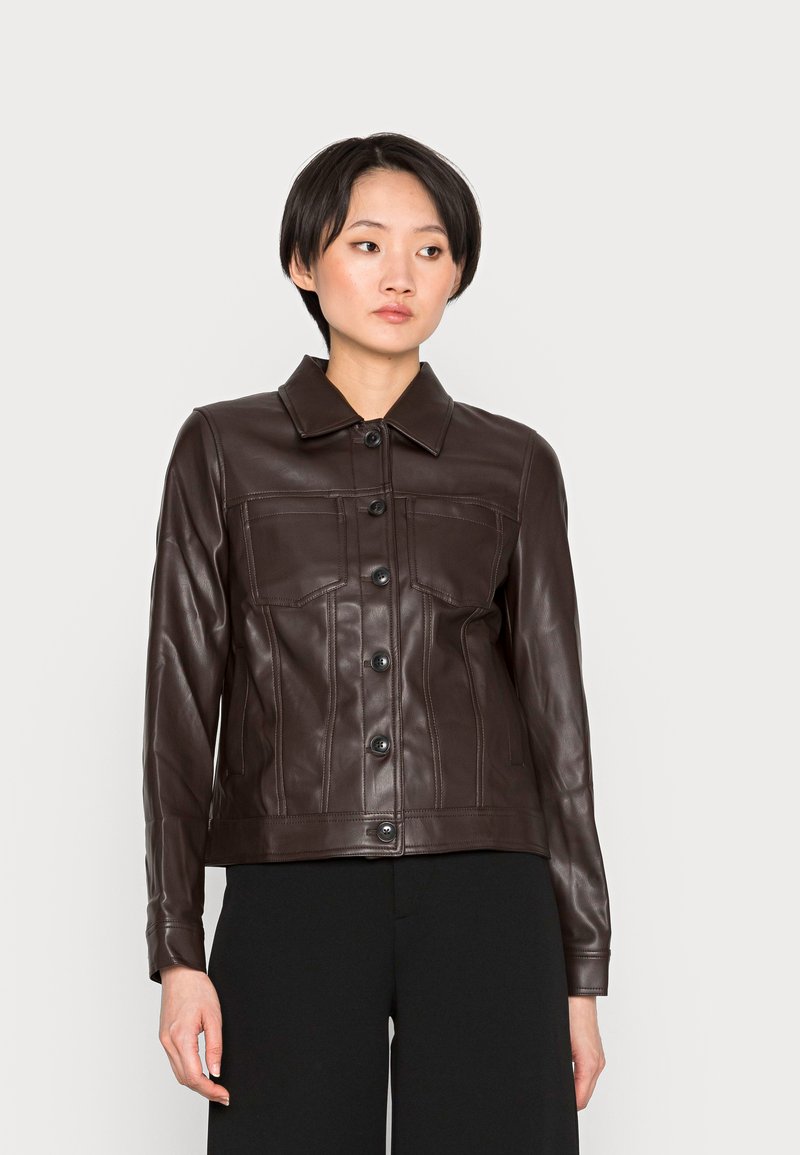 Damen Leichte Jacken | Marks & Spencer TRUCKER Kunstlederjacke chocolate/braun - RF39092 Damen Leichte Jacken | Marks & Spencer TRUCKER Kunstlederjacke chocolate/braun - RF39092