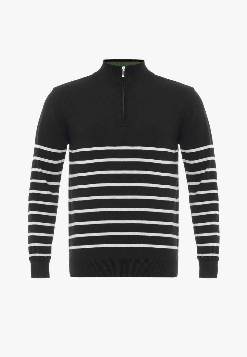 Felix Hardy HALF-ZIP - Strickpullover - black