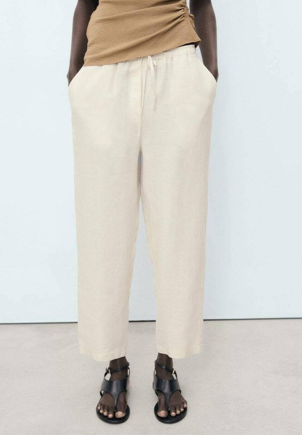 WITH DRAWSTRING - Trousers - sand