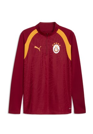 Puma GALATASARAY SK TRAINING 1/4 ZIP TOP - Equipación de clubes - dark cherry-summer sunset