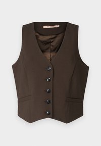 HANANE VEST - Vest - bitter chocolate