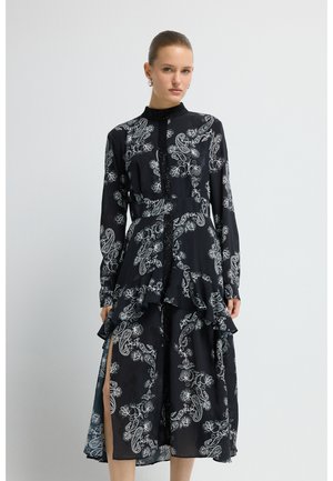 adL LACE DETAILED  - Vestido largo - printed black