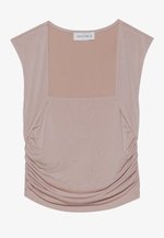 Débardeur Bébé Dentelle Appliquée - Taille S, Couleur Nude/Beige - Occasion Très Bon État