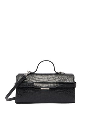 VENTIQUATTRO SMALL IN  STAMPA COCCODRILLO - Handtas - black milano
