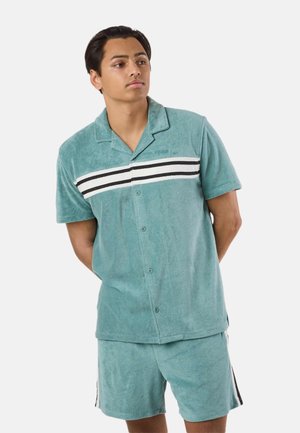 RESORT SHORT SLEEVE - Hemd - teal stripe