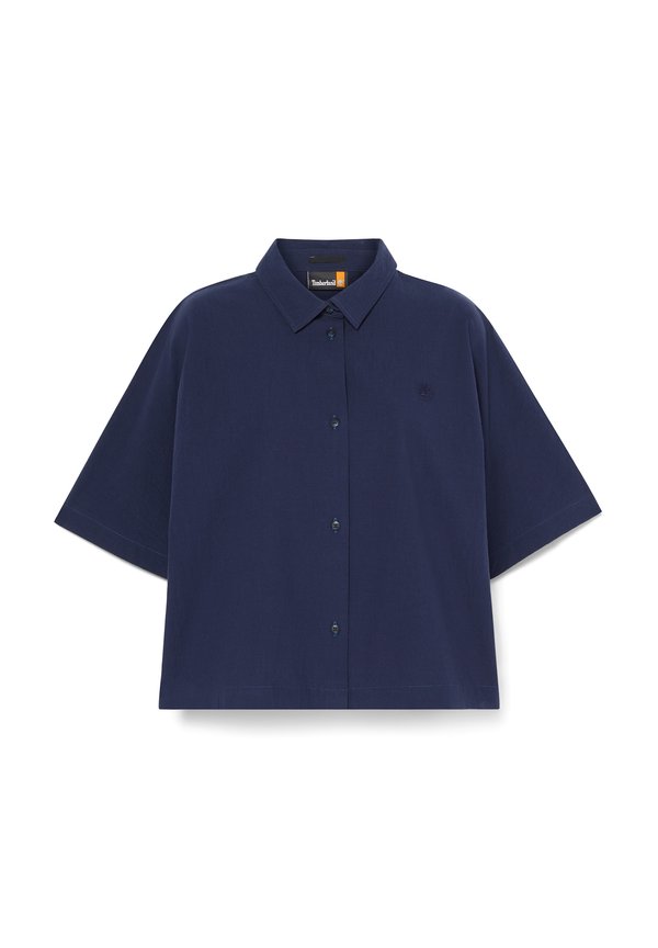 SHORT-SLEEVE - Button-down blouse - peacoat2