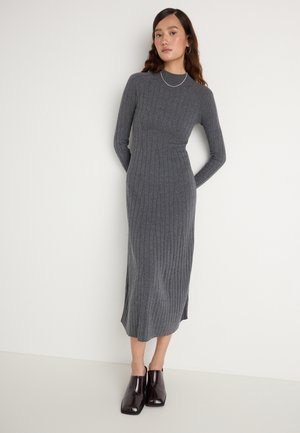CARLA DRESS - Rochie tricotată - dark grey marl