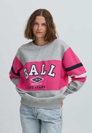 BATOMASSO  - Sweatshirt - medium grey melange w lilac