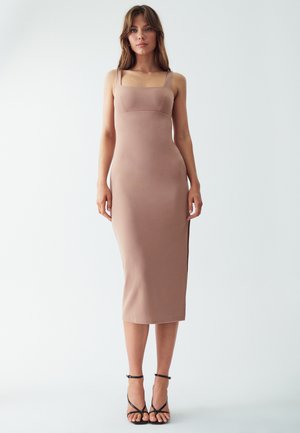 JANIQUE MIDI  - Robe de jour - taupe