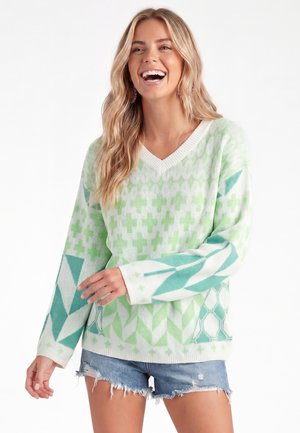 IZIA IZIA SWEATER - Neule - turquoise multicolor