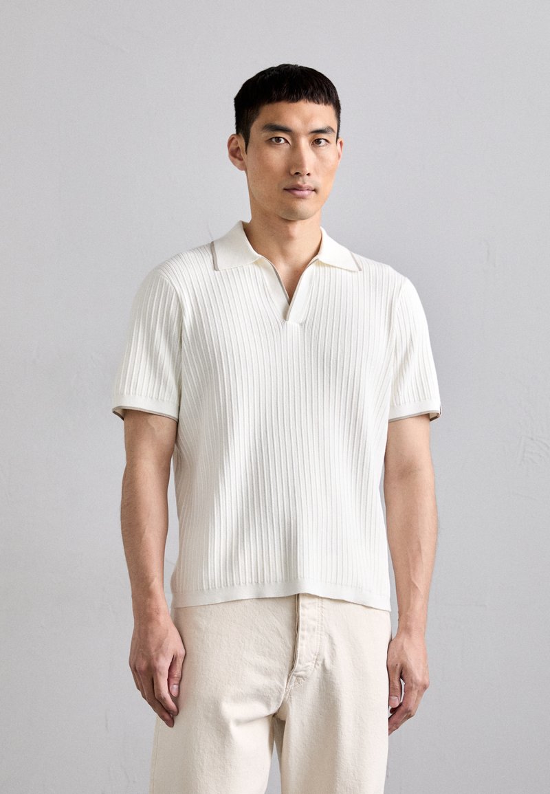 rag & bone HARBOR JOHNNY COLLAR - Polosärk - ivory