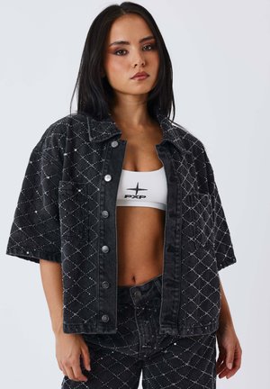 MANCHES COURTES PRECIOUS - Veste en jean - gris