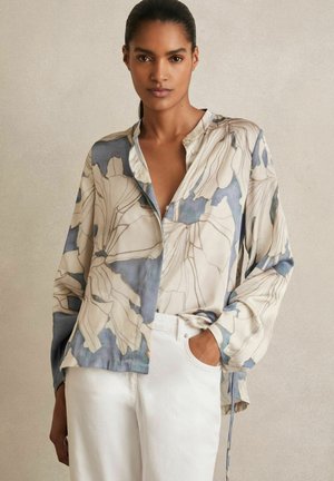 GIGI FLORAL GATHERED CUT OUT - Blus - blue