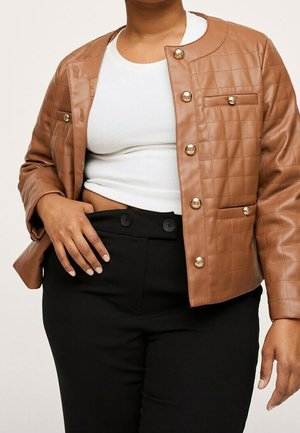 Imitatieleren jas - light brown