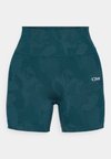 CAMO SEAMLESS SHORTS - Tamprės - dark teal