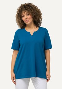 Ulla Popken A-LINIE HALBARM - Triko s potiskem - classic medium blue