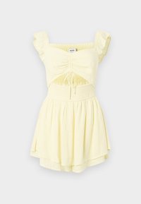 FLUTTER SLEEVE CUT OUT ROMPER - Kezeslábas - double cream