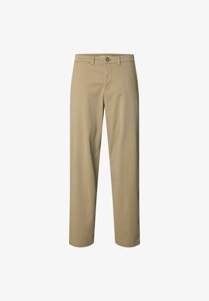 Selected, CHINOS 220 LOOSE FIT - Nohavice chinos - greige