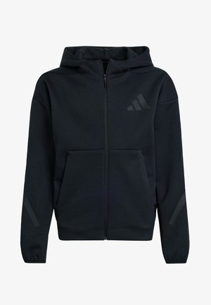 Majica s kapuljačom i patentnim zatvaračem - black   black