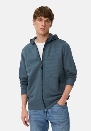 camel active MIT KAPUZE - Sweat zippé - tinted blue
