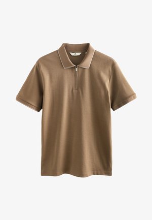 Next, REGULAR FIT SHORT SLEEVE - Polosärk - brown