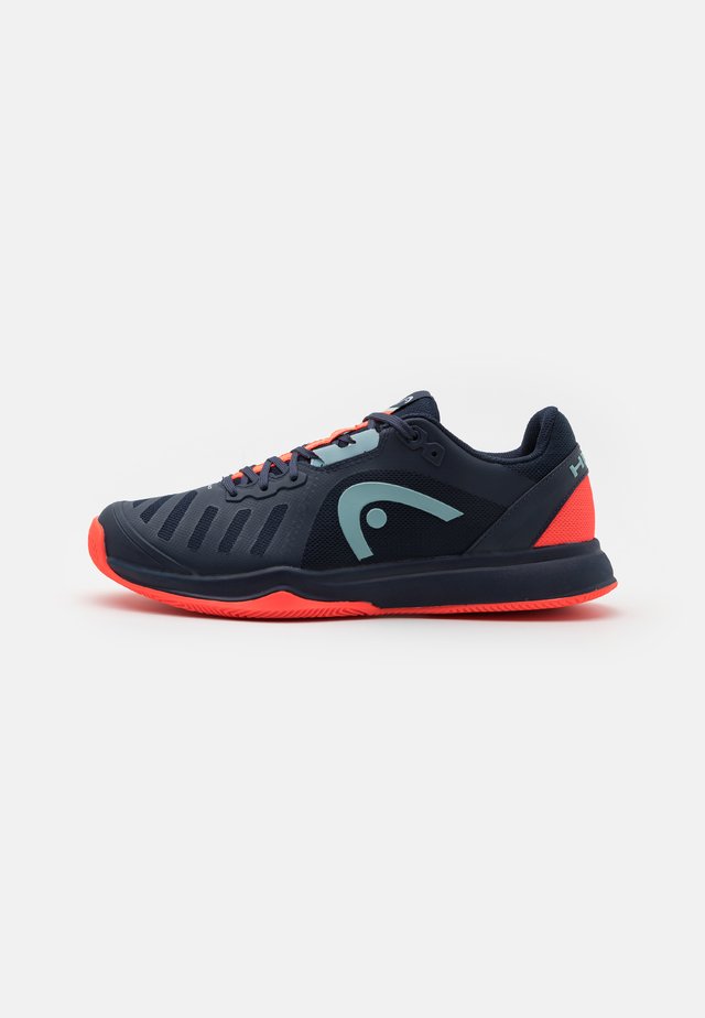 SPRINT TEAM 3.0 CLAY - Tennissko til grusbane - dress blue/neon red