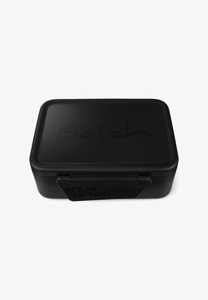 Black rectangular storage box with a smooth matte finish. Features a latch with the text "IT'S UP TO YOU" embossed. Slightly rounded edges.