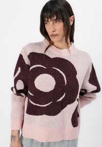 Marimekko VIRTAUS TUMMA - Pulóver - light pink/wine red