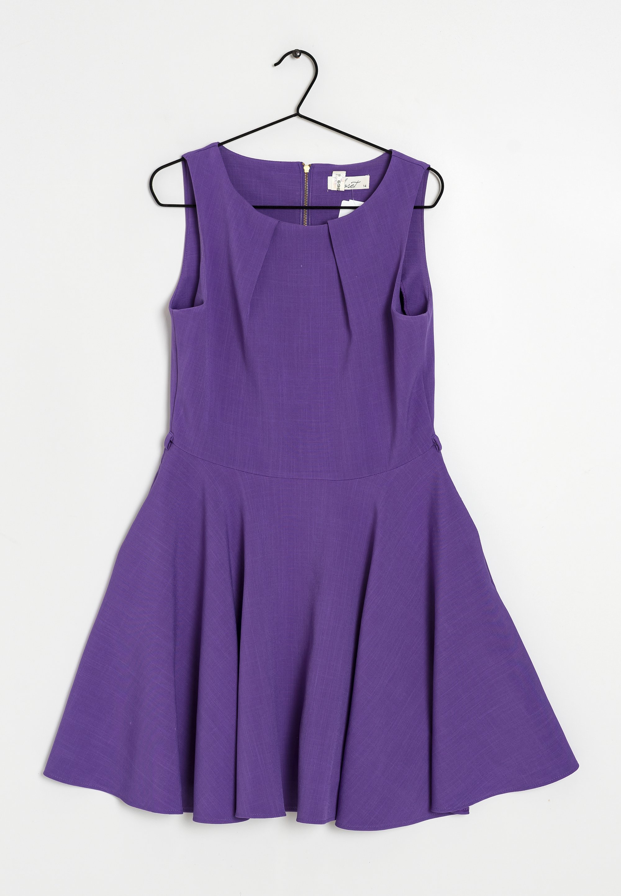 open lace back dress CLOSET LONDON PURPLE MAROON MIDI A-LINE DRESS