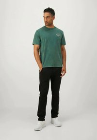 Champion ICONS WASH CREWNECK WITH GRAPHICS - T-shirts print - dark green