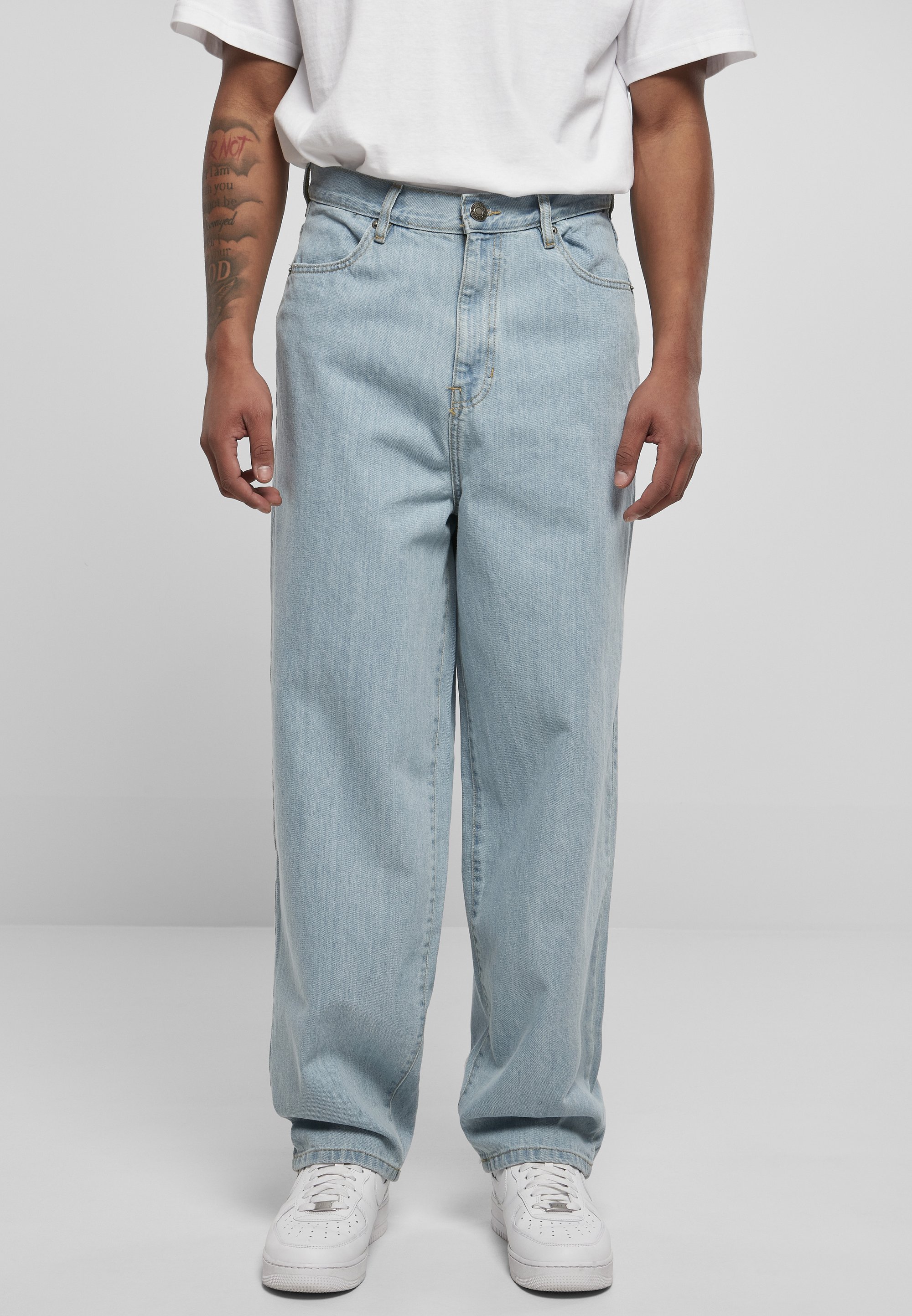 Urban Classics Relaxed fit jeans - lighter washed/light-blue denim