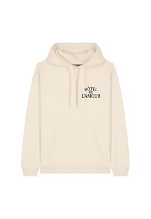 EMBROIDERY HEAYVWEIGHT UNISEX - Felpa con cappuccio - off-white