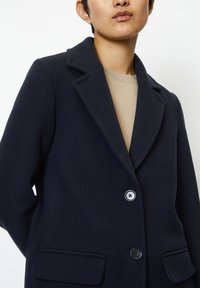 Marc O'Polo BLEND SINGLE BREASTED LAPEL COLLAR LINED FLAP POC - Classic coat - deep blue sea