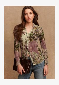 Unselected, pink cream floral print