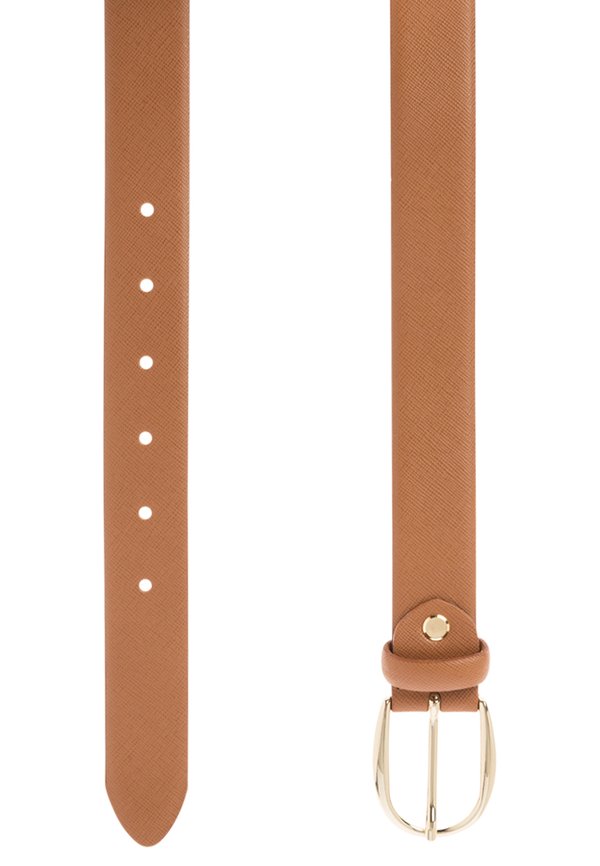 BOSSED AND LINED BELT - Belt - cognac3