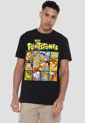 Cotton Soul, THE FLINTSTONES CHARACTER SQUARES - Print T-shirt - black