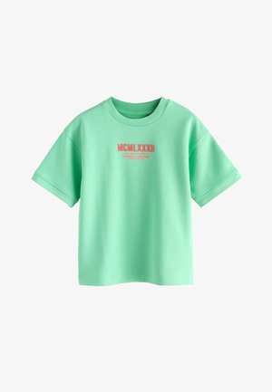 Next, REGULAR FIT - GRAPHIC HEAVYWEIGHT SHORT SLEEVE T-SHIRT - T-shirt con stampa - bright green